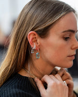 HANGENDE OORBELLEN MET AQUAMARIJN